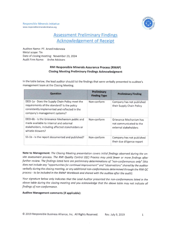 Assessment Preliminary Findings Acknowlegement of Receipt PT Arsed Indonesia (1)_001